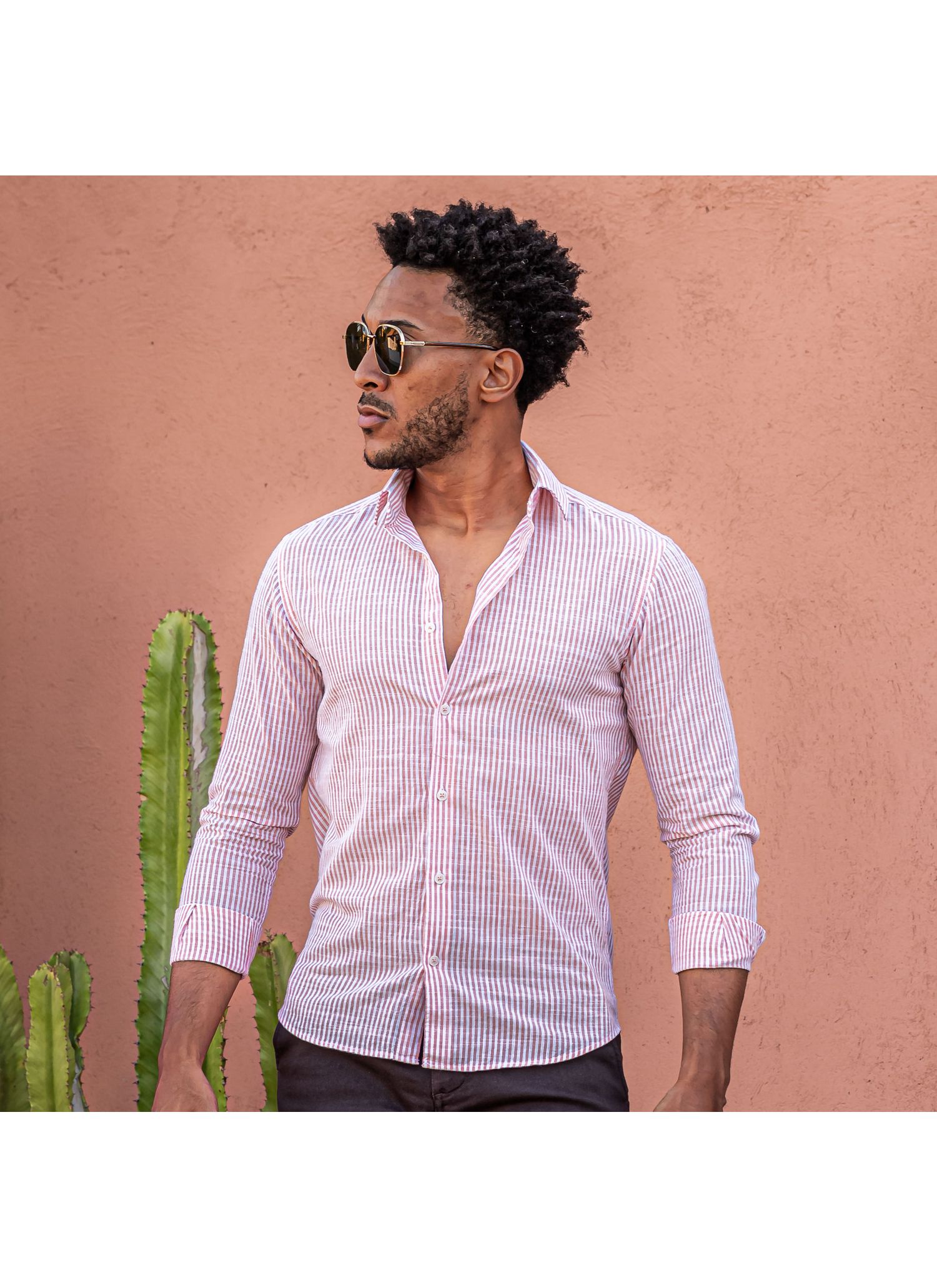 Camisa Stefano Cambraia Listra... - Stefano Store