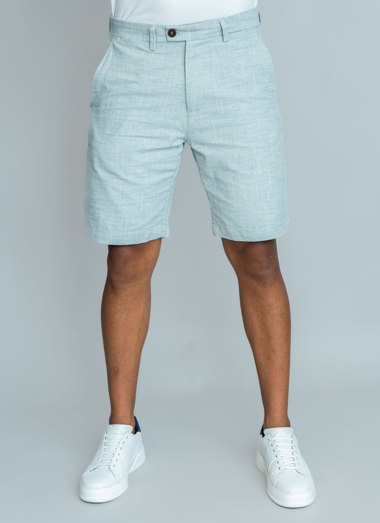 Bermuda Viscolinho Verde Claro... - Stefano Store