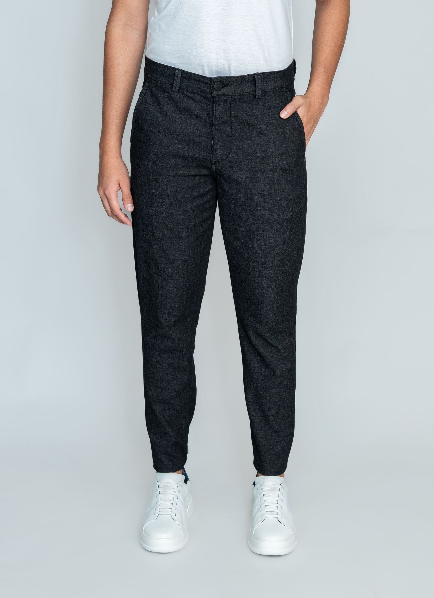 Calça Sarja Stefano Preta - Stefano Store
