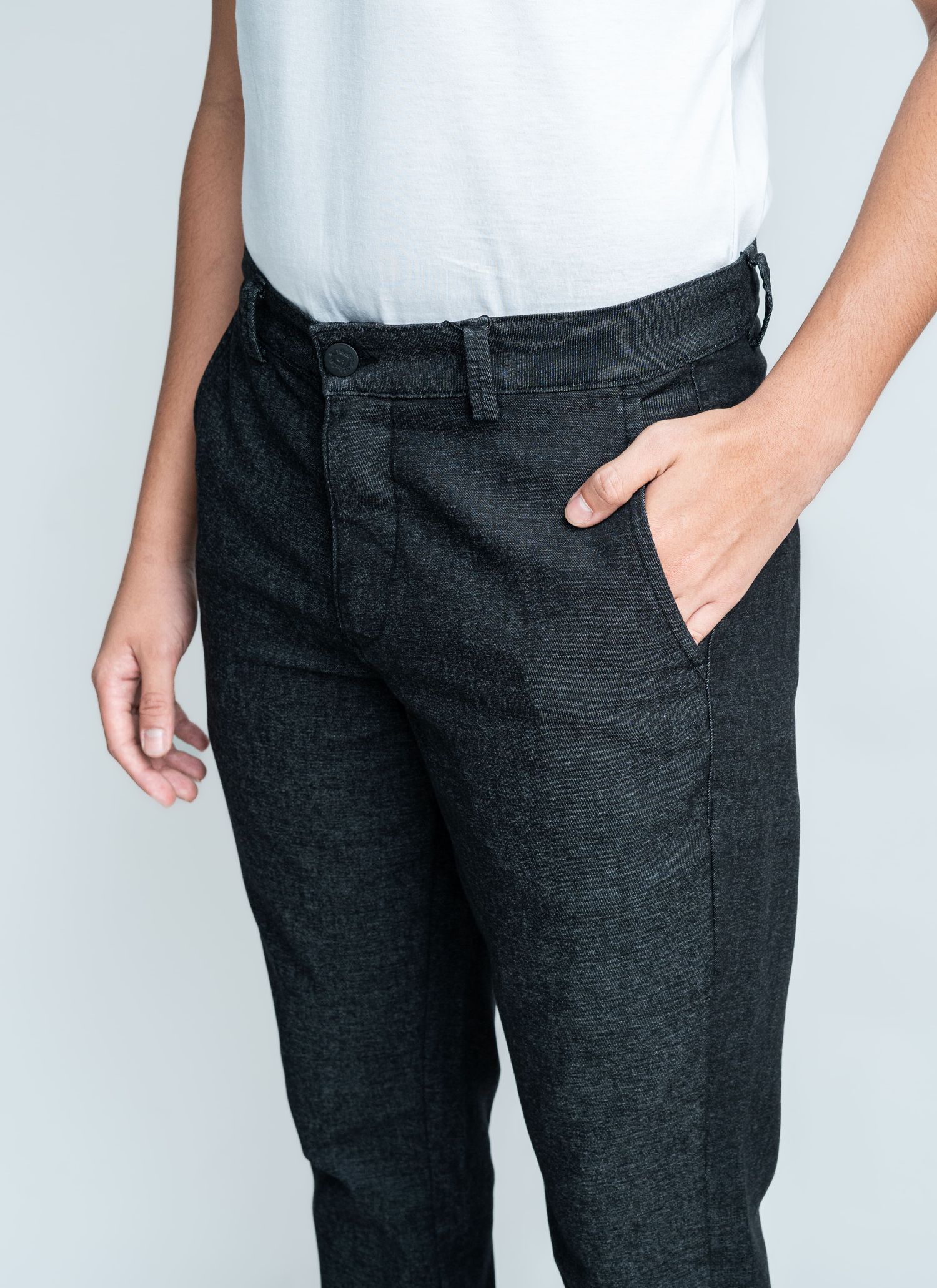 Calça Sarja Stefano Preta