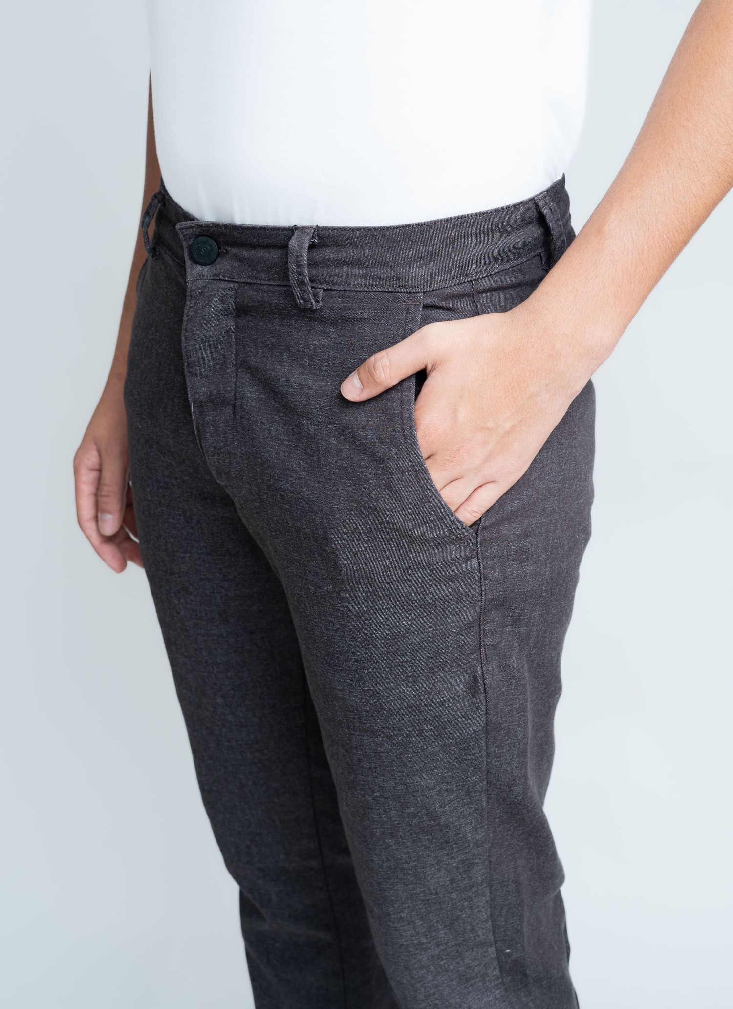 Calça Sarja Stefano Marrom Expresso