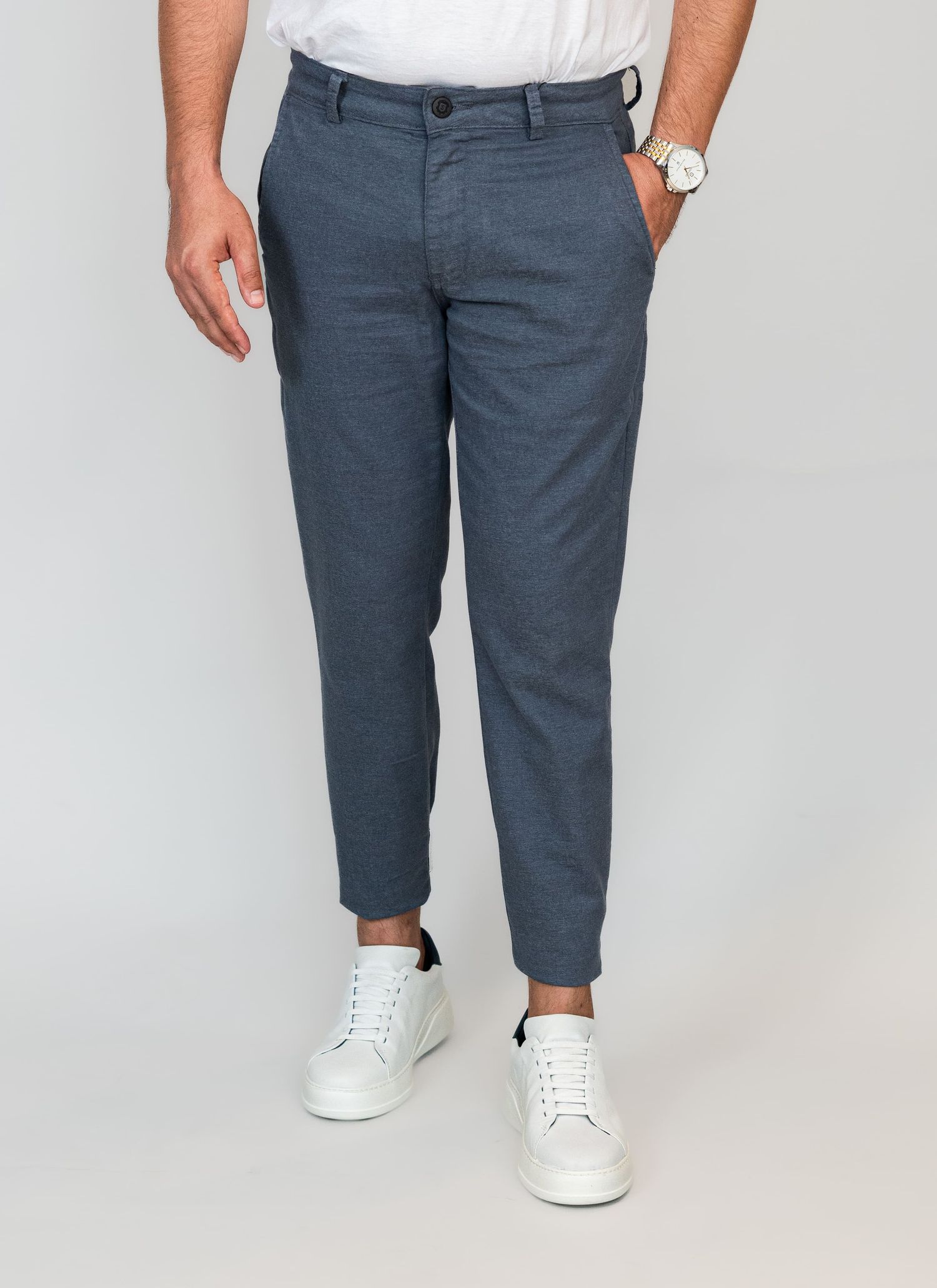 Calça Sarja Stefano Cinza Azul... - Stefano Store