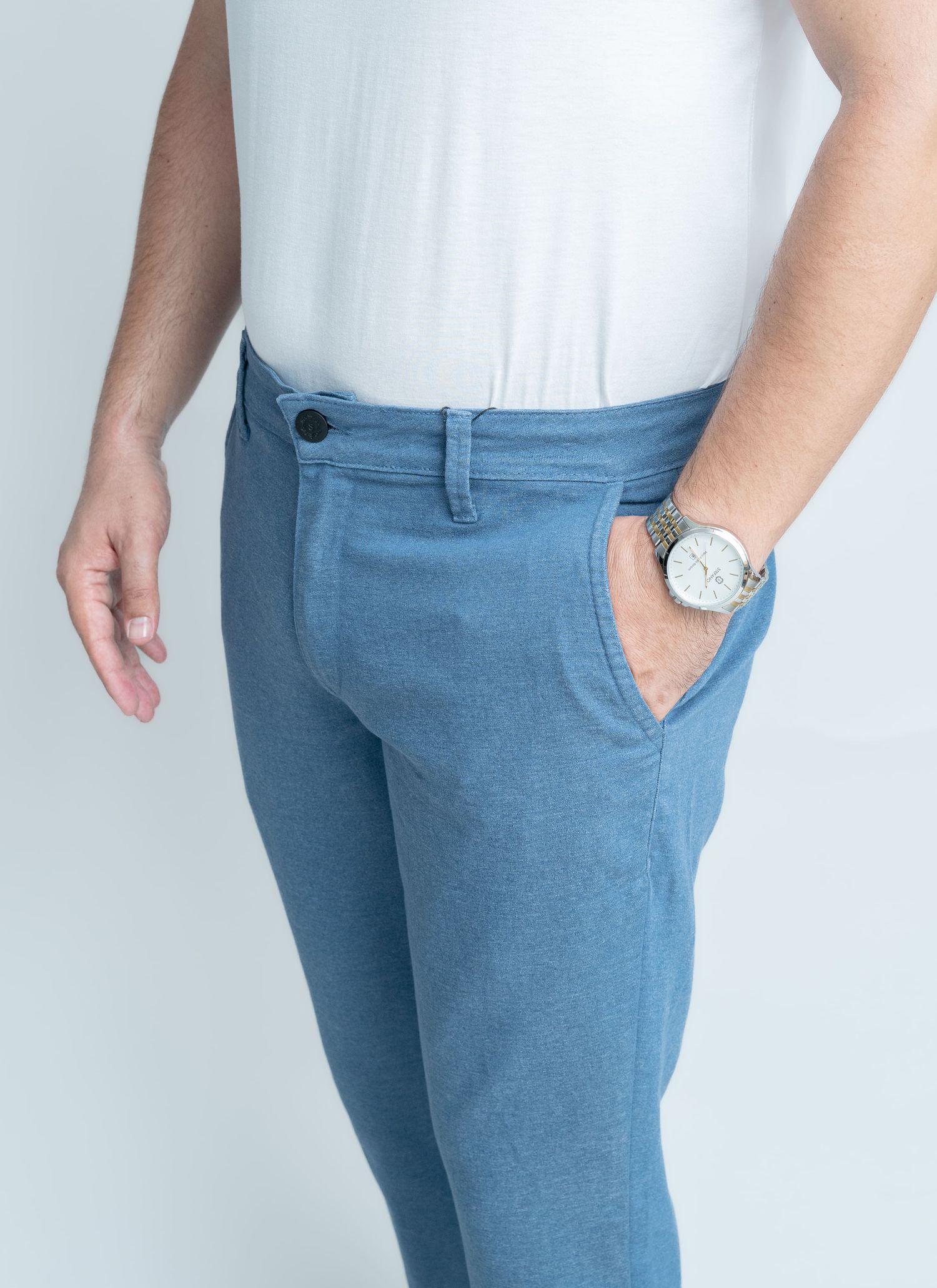 Calça Sarja Stefano Azul 