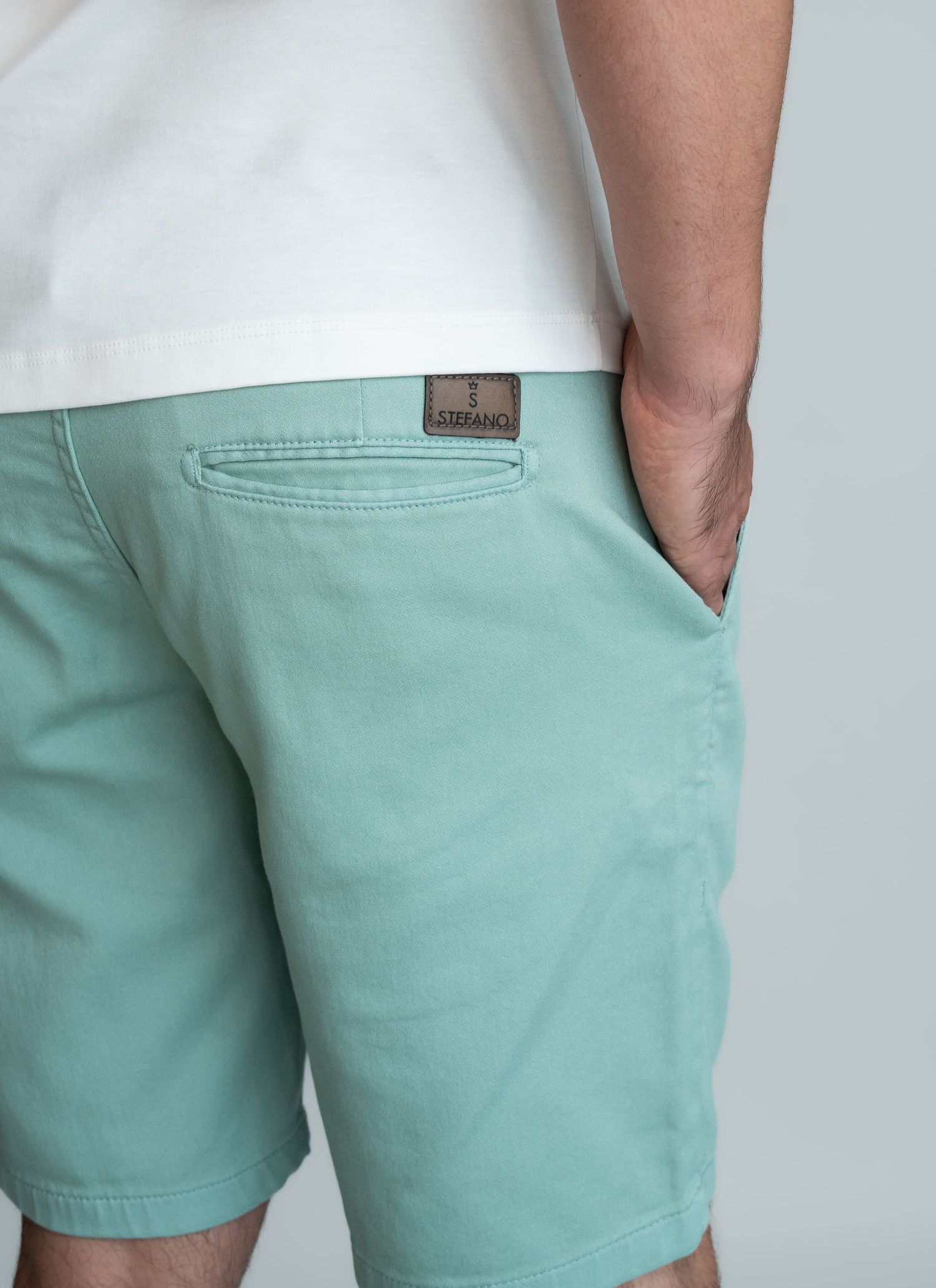 Bermuda Sarja Premium Stefano Verde Claro