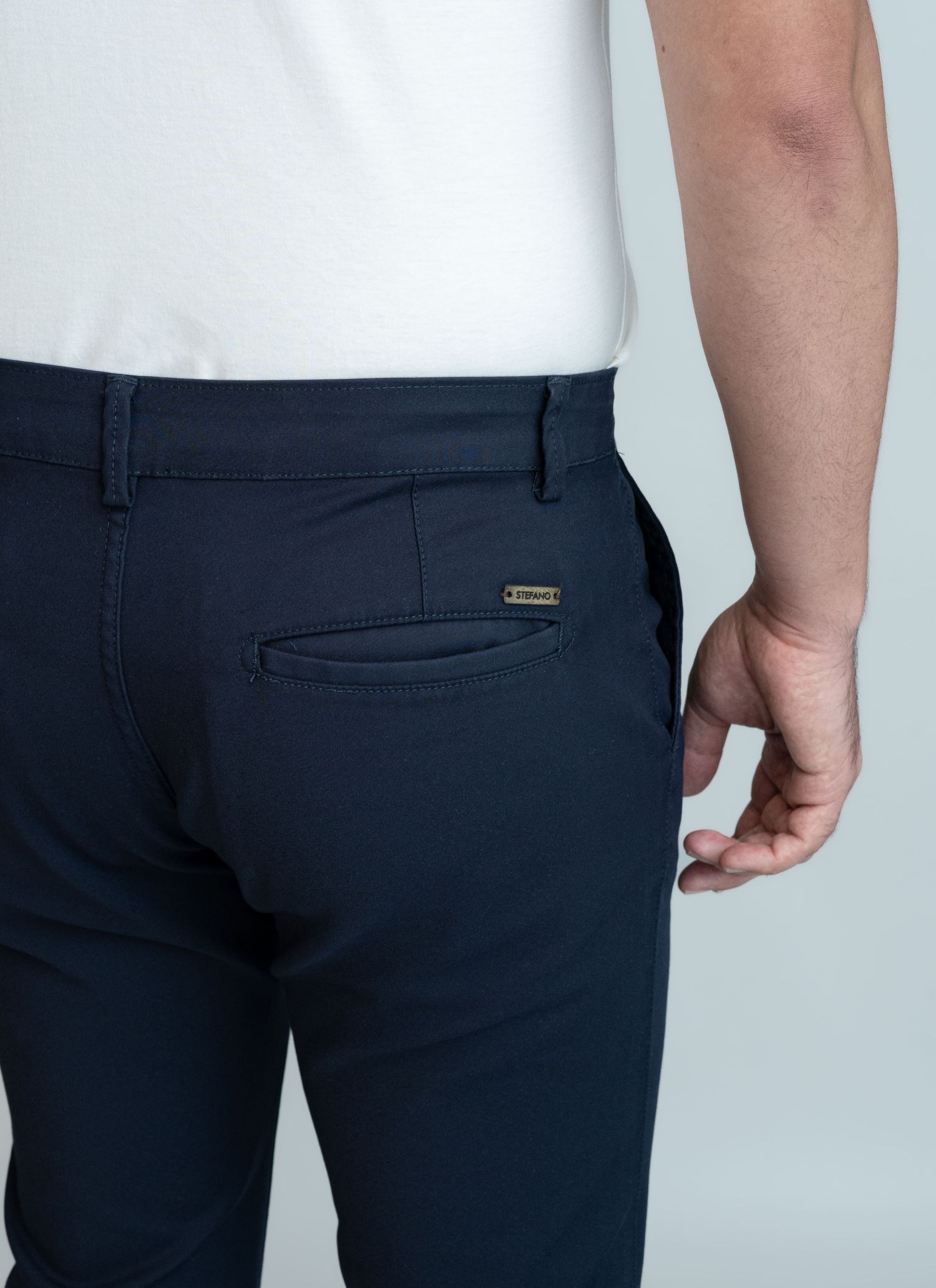 Calça Sarja Premium Stefano Azul Marinho
