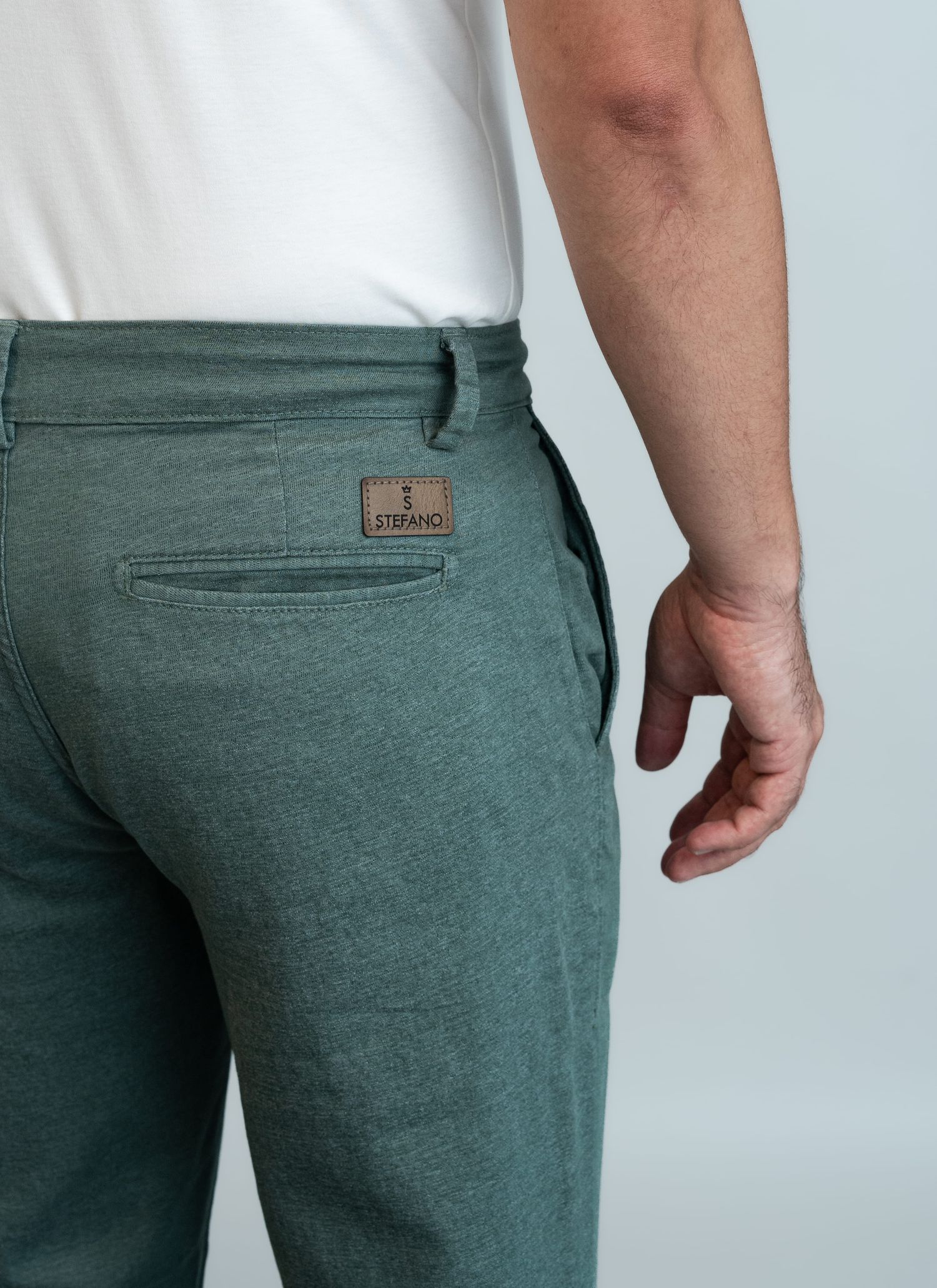 Calça Sarja Stefano Verde Oliva