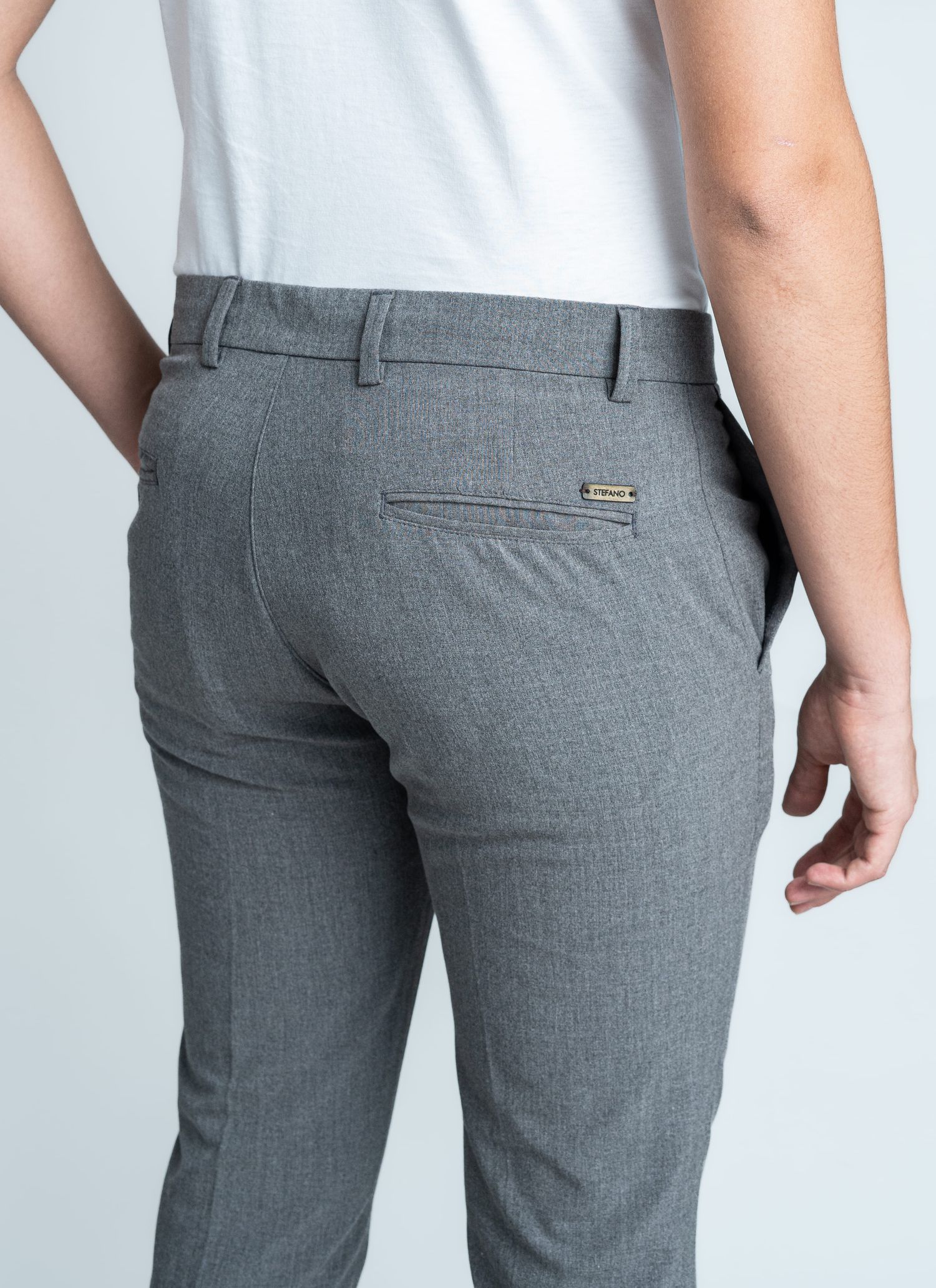 Calça Alfaiataria Confort Stefano Cinza