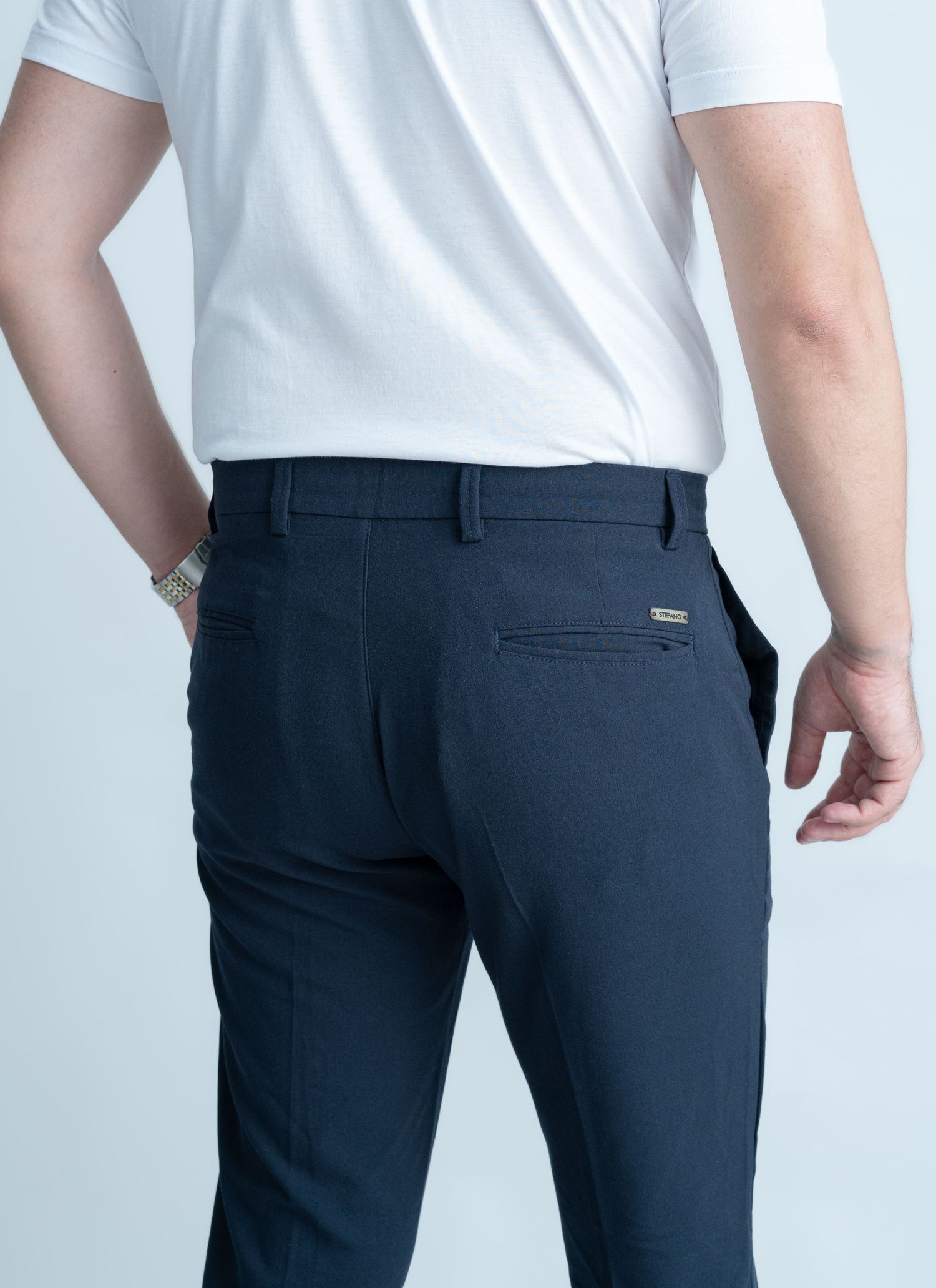 Calça Alfaiataria Confort Stefano Azul Marinho