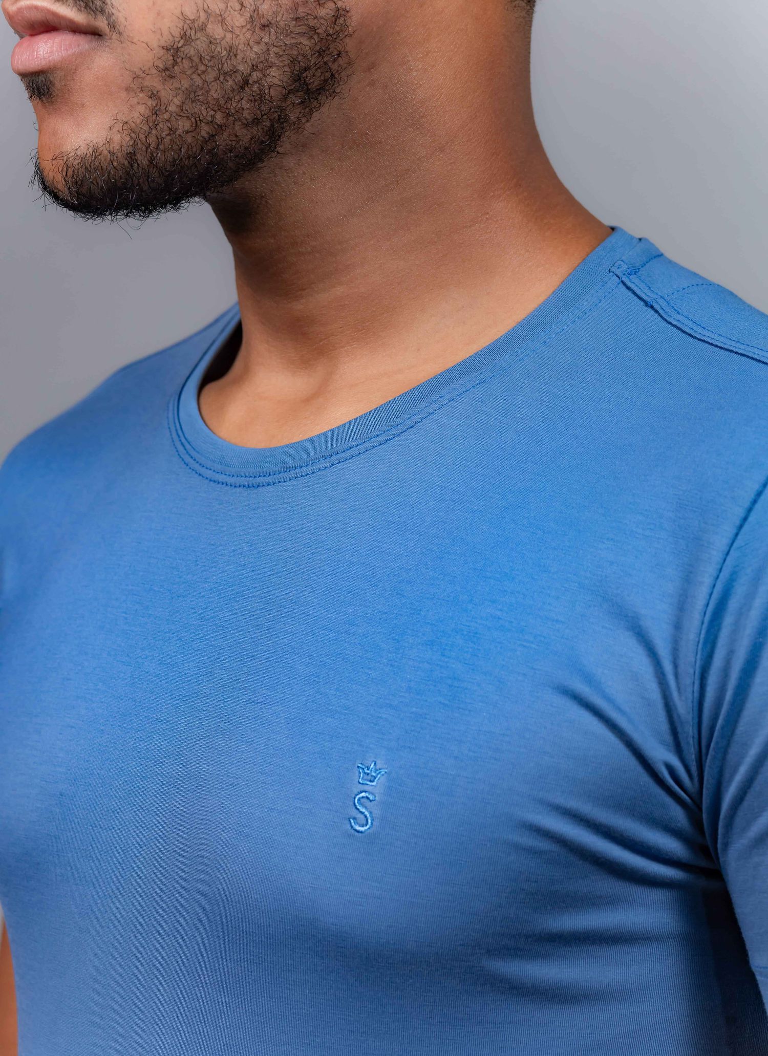T-Shirt PIma Stefano Azul Petróleo