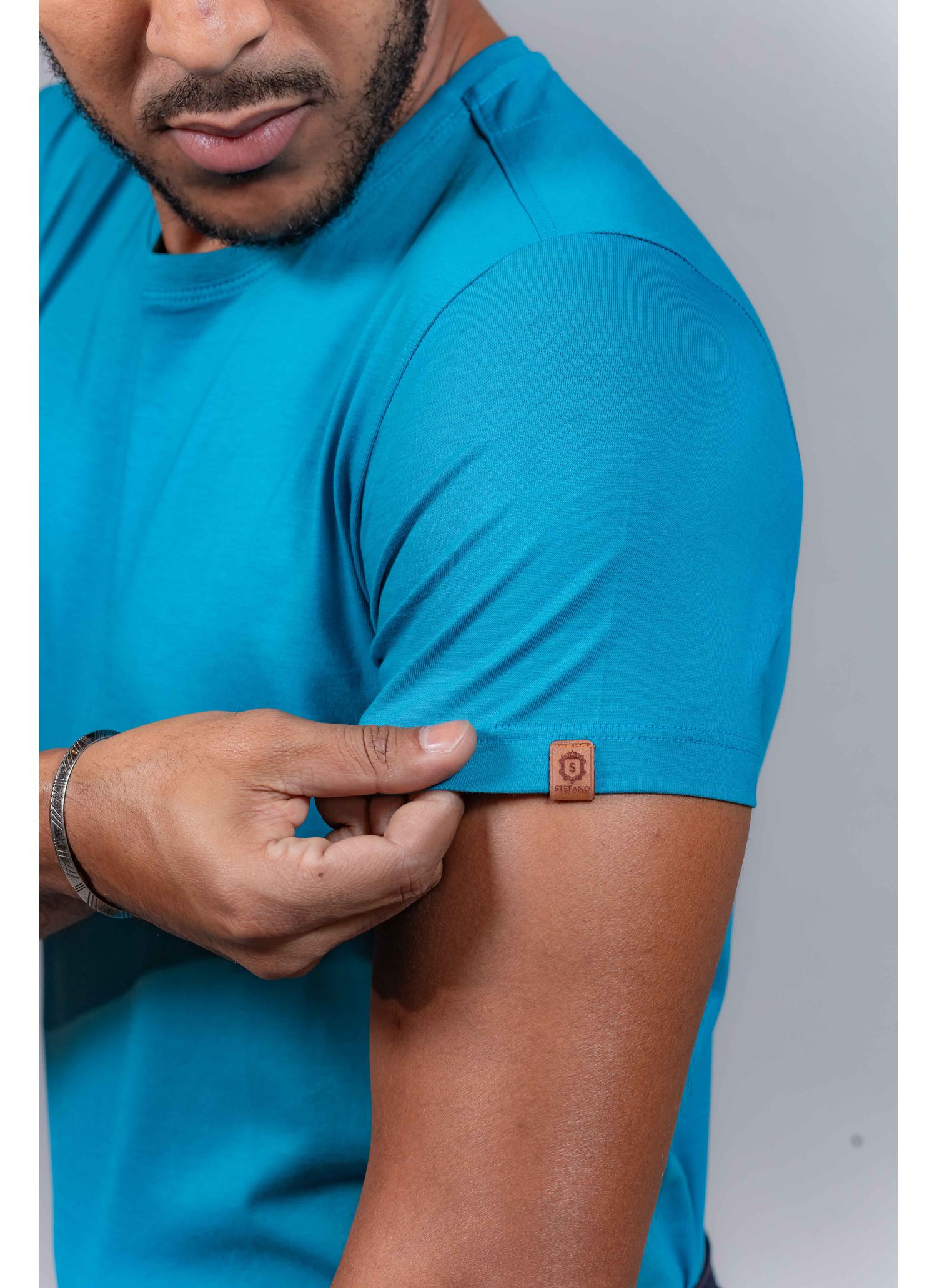 T-Shirt Pima Stefano Turquesa