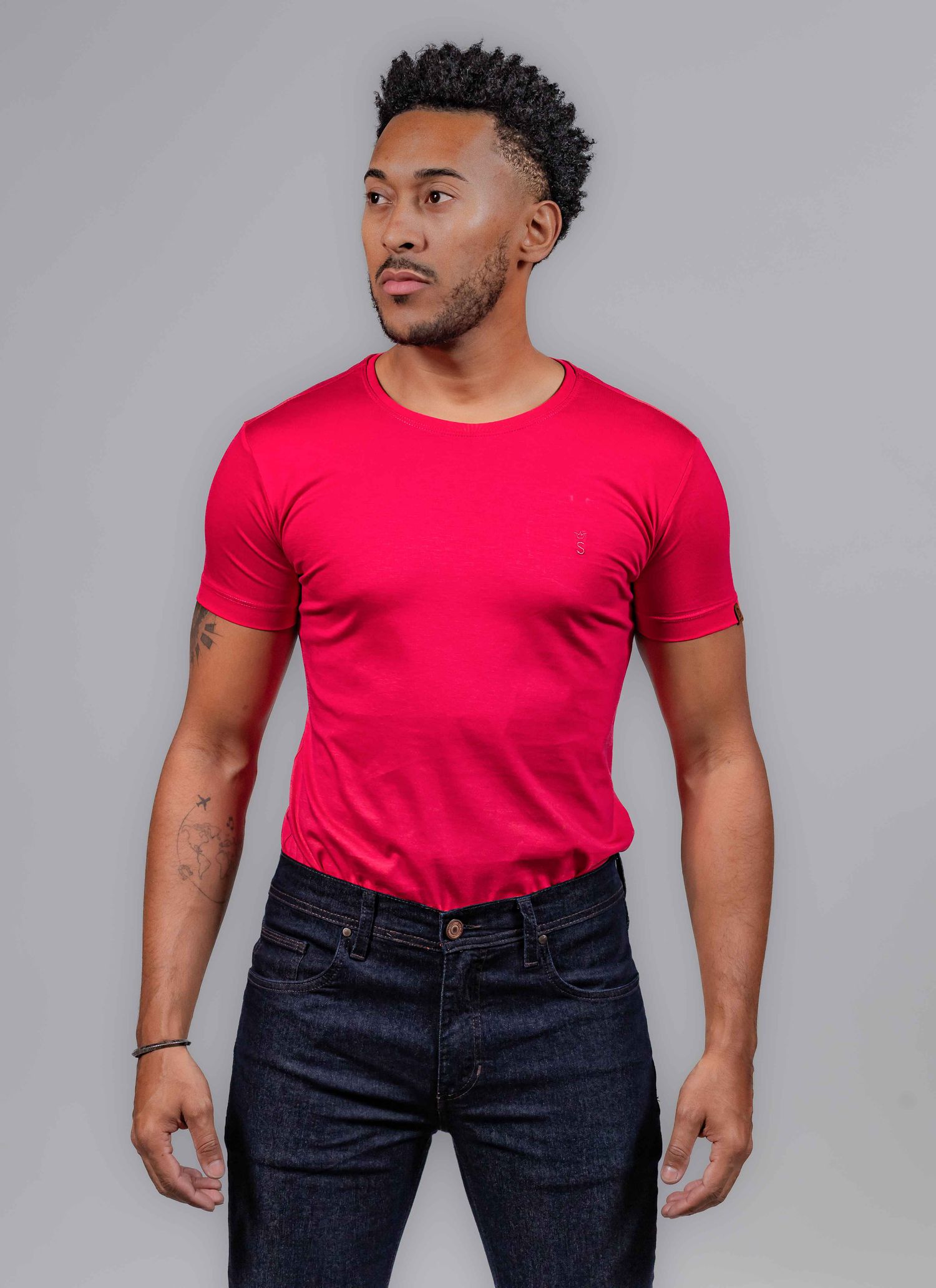 T-Shirt Pima Stefano Rosa Aver... - Stefano Store