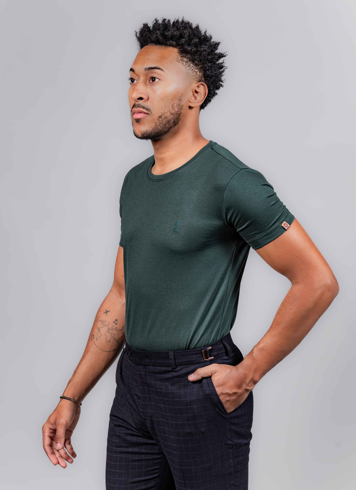 T-Shirt Pima Stefano Verde Militar