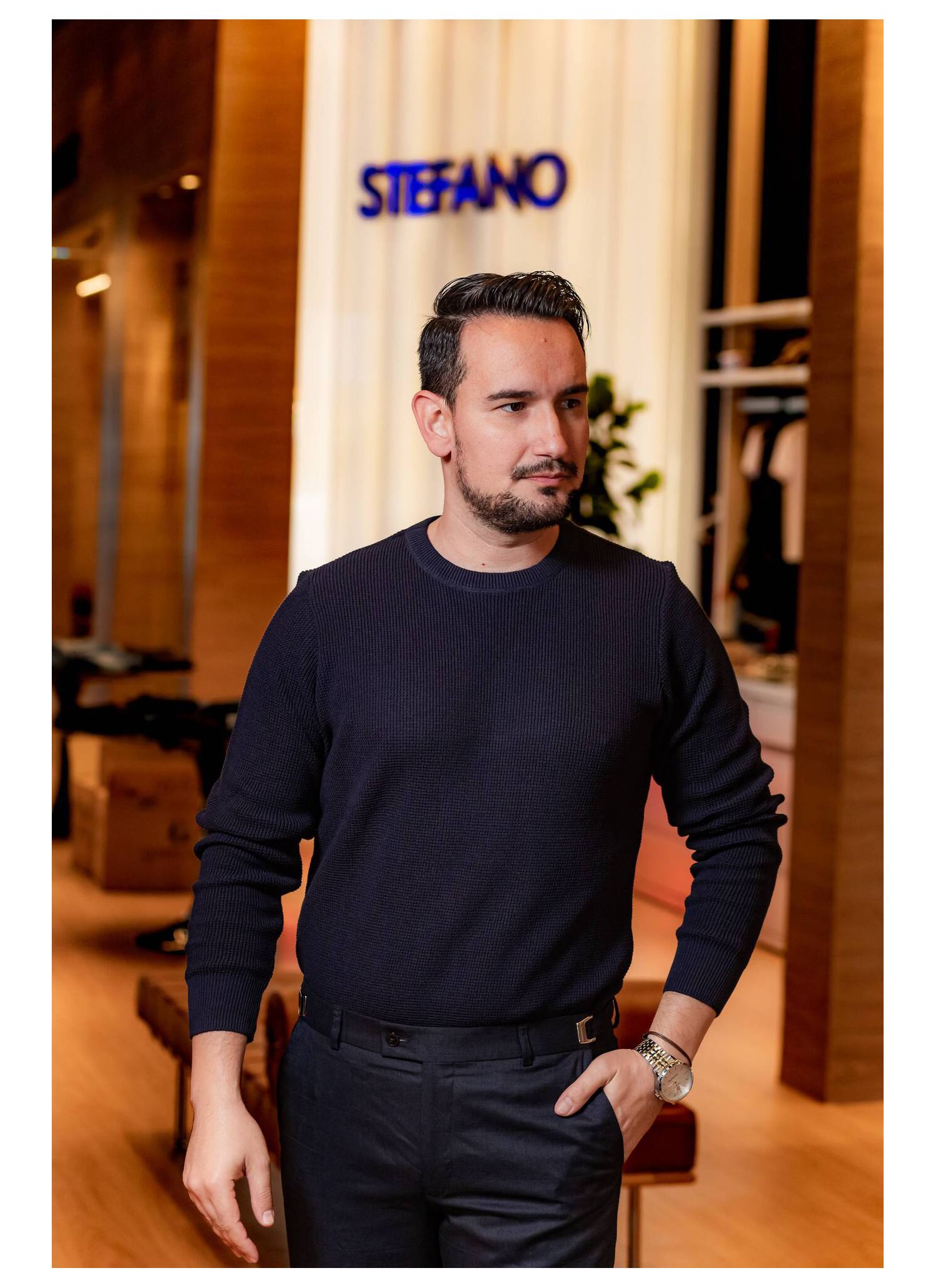 Tricot Clássico Stefano Preto - Stefano Store
