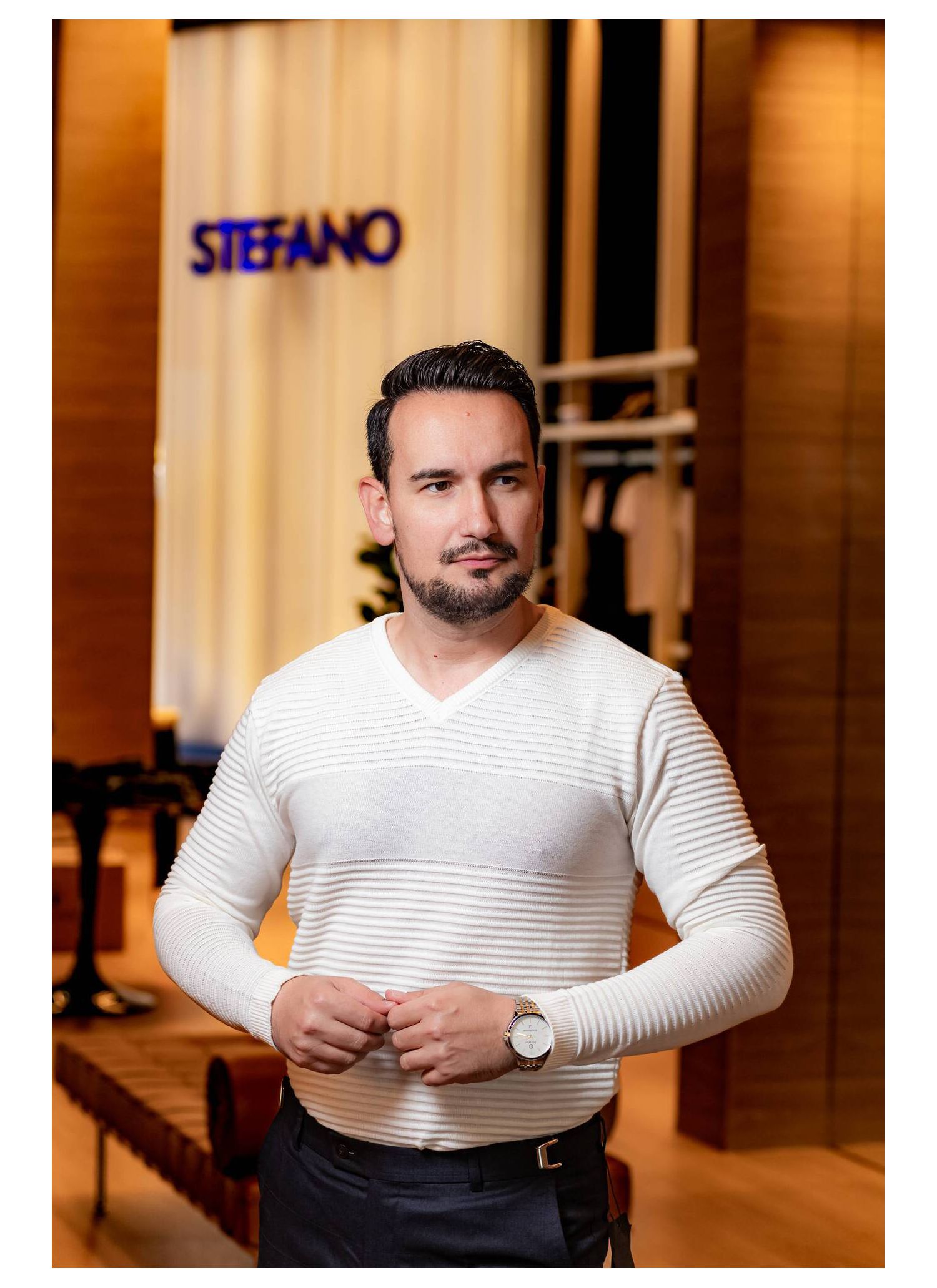 Tricot Trabalhado Stefano Off-White