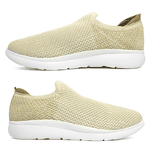 TÊNIS FEMININO SUPER CONFORTÁVEL EM KNIT - MC3436-A - BAUNILHA / OURO BAUNILHA/LUREX OURO