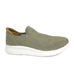 TÊNIS FEMININO SUPER CONFORTÁVEL EM KNIT - MC3436-B - VERDE / OURO PRAIA/LUREX PRATA