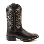 Bota Feminina Texana Preto Couro DIfranca - 6170
