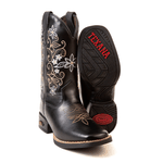 Bota Feminina Texana Preto Couro DIfranca - 6170