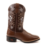 Bota Feminina Texana Café Couro DIfranca - 6170
