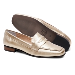 Sapato Social Feminino em Couro cor Dourado