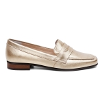 Sapato Social Feminino em Couro cor Dourado