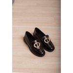 Mocassim Fivela Oval_3207- Preto