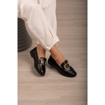 Mocassim Fivela Oval_3207- Preto