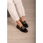 Mocassim Fivela Oval_3207- Preto
