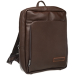 Mochila Gogowear 100% Couro Legitimo cor Café Ref 2207