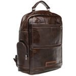 Mochila Gogowear em 100% Couro Legitimo cor Café Ref 2211