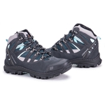 Bota Anti-Torção Feminina Segurança EPI CA Gogowear 100% Couro ref Antora Cinza