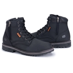 Bota Casual Masculina Gogowear 100% Couro ref Apollo Preto