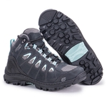 Bota Anti-Torção Adventure Feminino 100% Couro ref Aspen Cinza E