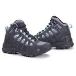 Bota Anti-Torção Adventure Feminino 100% Couro ref Aspen Cinza E
