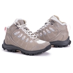 Bota Anti-Torção Adventure Feminino 100% Couro ref Aspen Concreto