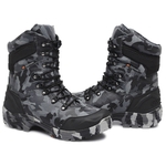 Bota Coturno Militar Epi CA Gogowear 100% Couro ref Bope cor Camuflado Chumbo