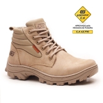 Bota Coturno Segurança EPI CA Gogowear 100% Couro ref Picker cor Areia