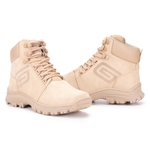 Bota Anti-Torção Segurança EPI CA Gogowear 100% Couro ref Cable Areia