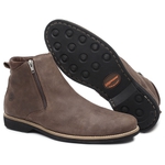 Bota Chelsea (com zíper) Casual Gogowear 100% Couro ref D125 cor Café 