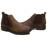 Bota Casual Masculina Gogowear 100% Couro ref Del Rio Everest Café