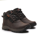 Bota Anti-Torção Segurança EPI CA Gogowear 100% Couro ref Dumlop Café - Preto