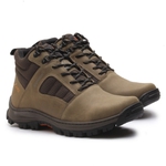 Bota Anti-Torção Segurança EPI CA Gogowear 100% Couro ref Enduro Musgo - Preto