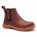 Bota Chelsea Casual Masculina Gogowear 100% Couro ref Forest cor Terra