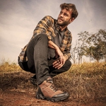 Bota Trilha Adventure Gogowear 100% Couro ref Intrunder Cravo