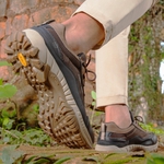 Tênis Adventure Masculino VIBRAM Gogowear 100% Couro ref Spock Low Cravo