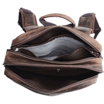 Mochila Gogowear em 100% Couro Legitimo Ref 2002 cor Fossil Café