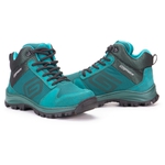 Tênis Segurança EPI/C.A Gogowear Feminino 100% Couro ref Kiev High Turquesa