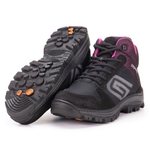 Bota Segurança EPI/C.A Gogowear Feminino 100% Couro ref Kiev High / Preto Lilás