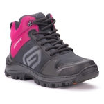 Bota Segurança EPI/C.A Gogowear Feminino 100% Couro ref Kiev High / Preto Rosa