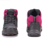 Bota Segurança EPI/C.A Gogowear Feminino 100% Couro ref Kiev High / Preto Rosa